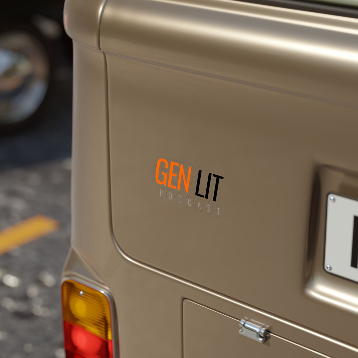 Gen Lit Podcast Transparent Outdoor Stickers